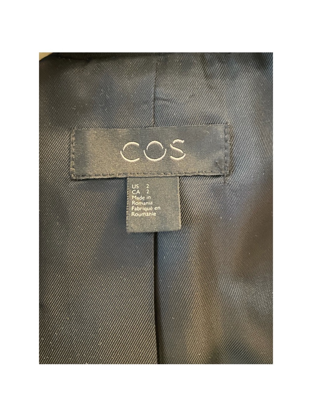 COS wool black blazer with gathered details - Picture 11 of 15